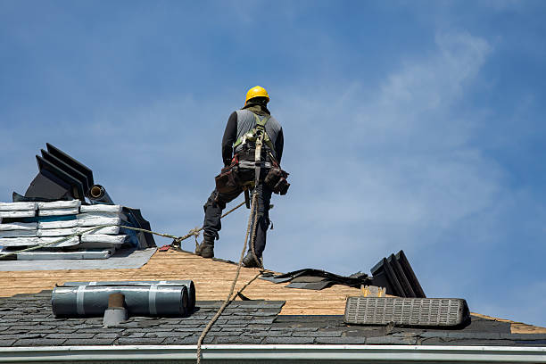 Professional Gutter Installation technician working in Prophetstown, IL